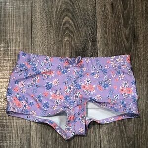 Girls OshKosh B'gosh Swimming Bottoms Size 12 Purple Floral Shorts